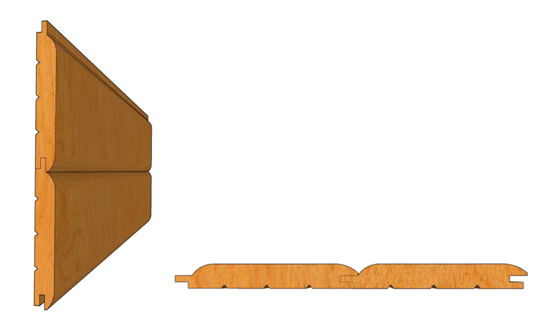 Semi-D Log Siding